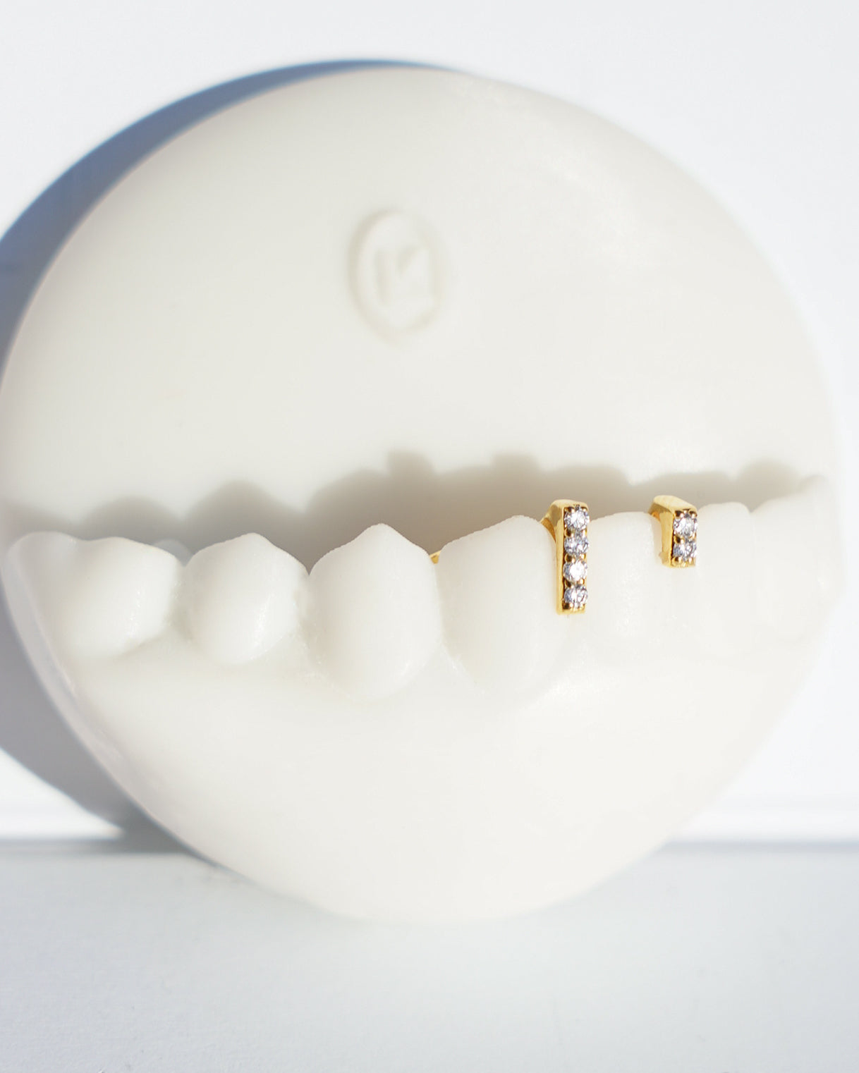 Courbeé Diamond Row Hoop Earrings (test)