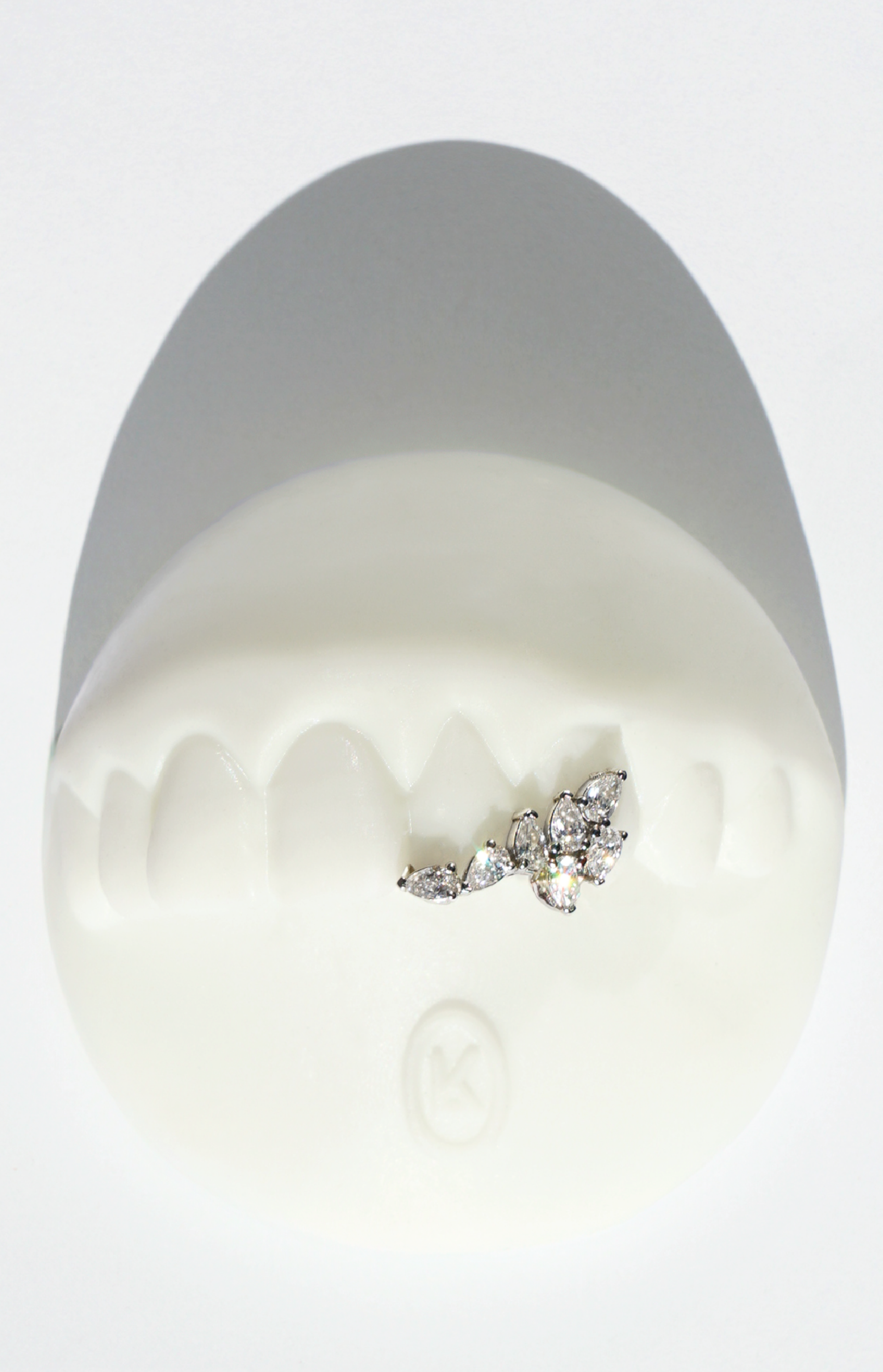 Courbeé Diamond Row Hoop Earrings (test)