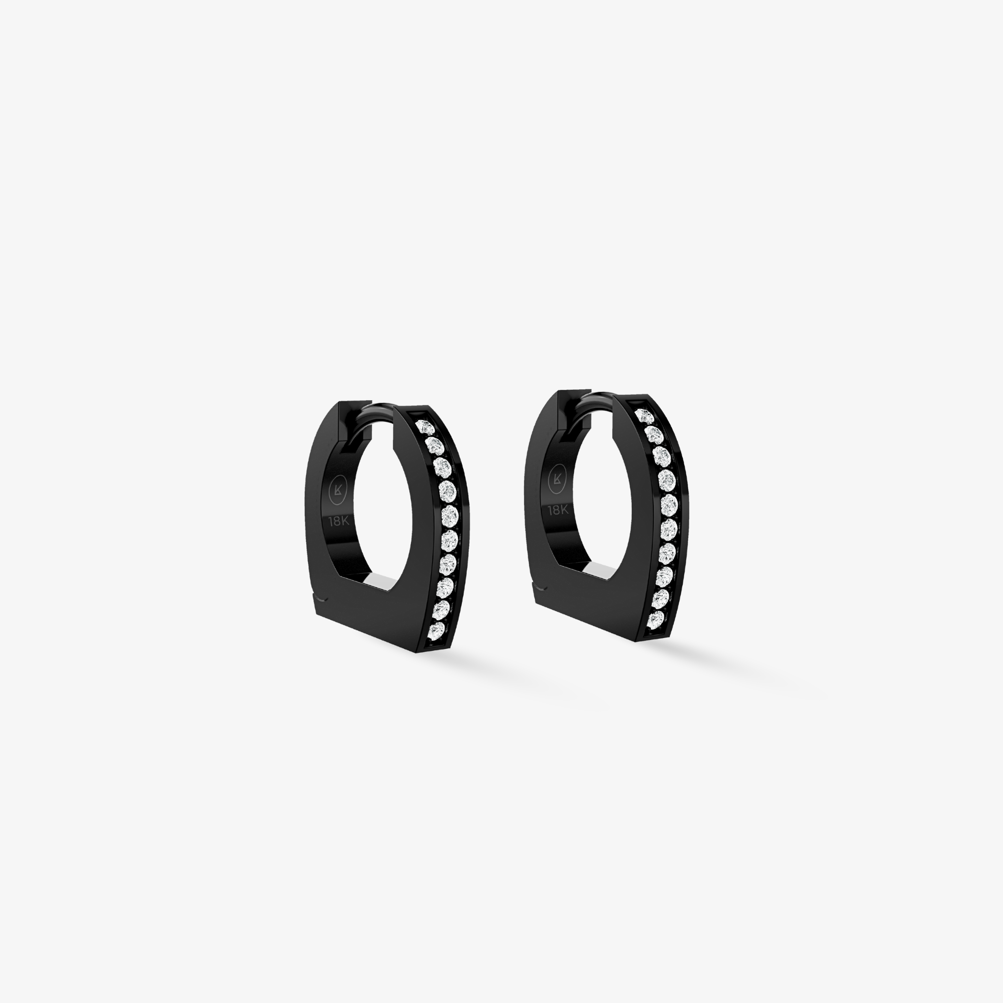 Essential Diamonds One Row Hoops
