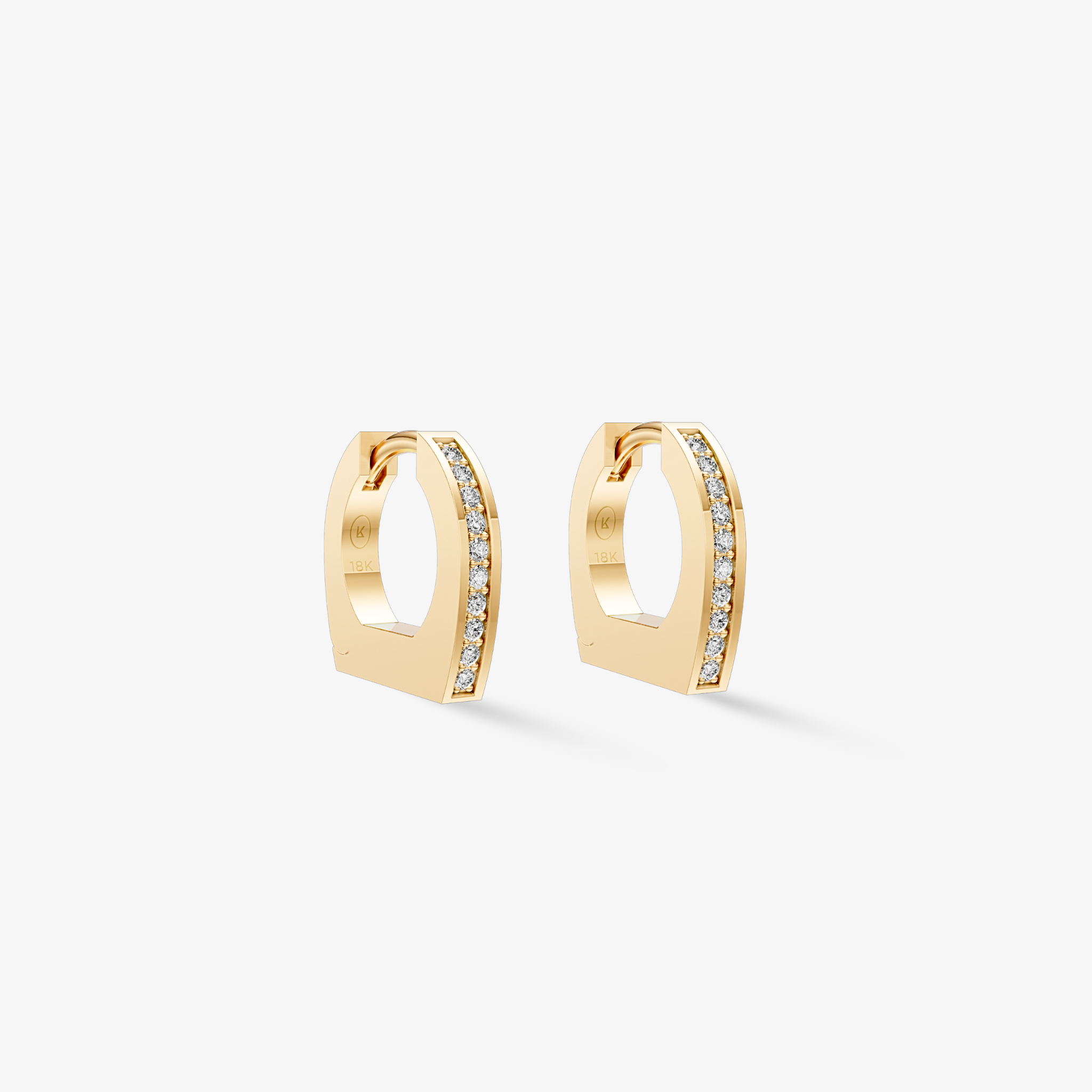 Essential Diamonds One Row Hoops